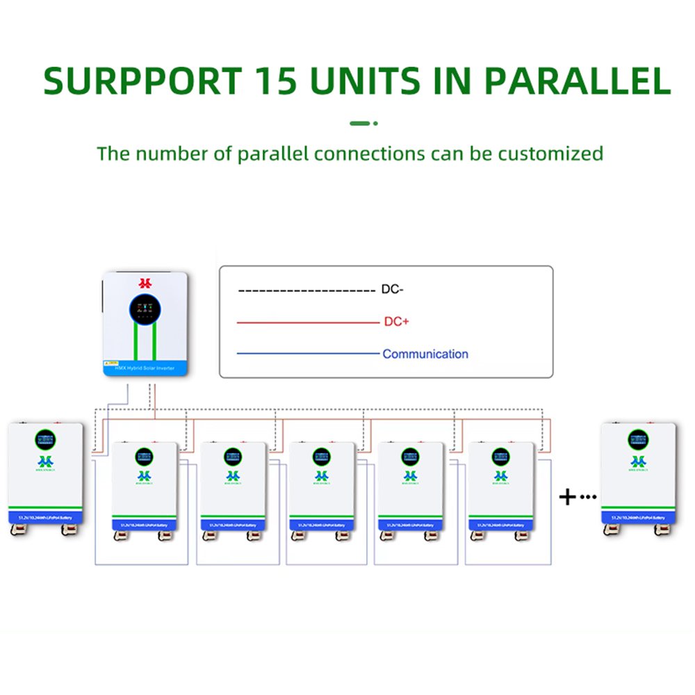 51.2v 10kWh floor standing lithium battery 5