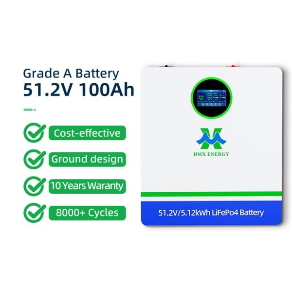 51.2v 5kWh wall mounted lithium battery 1