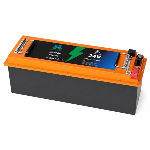 24V 280Ah LiFePO4 Lithium Iron Phosphate Battery Pack With BMS And Bluetooth