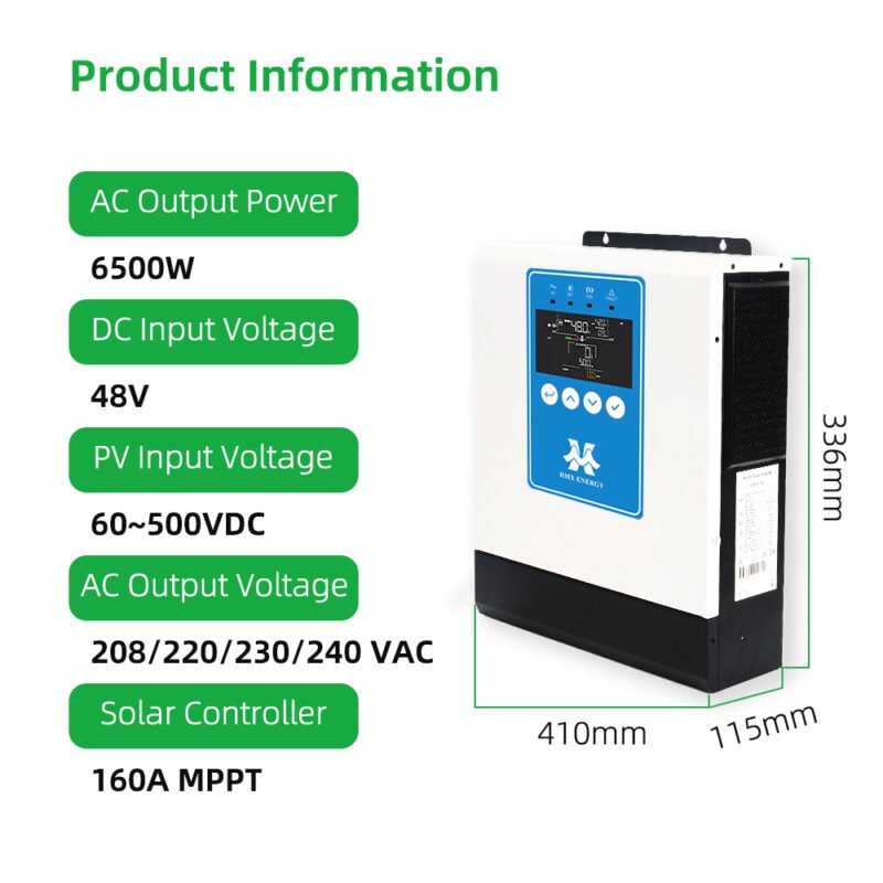 عاكس شمسي هجين 48v 6.5kw
