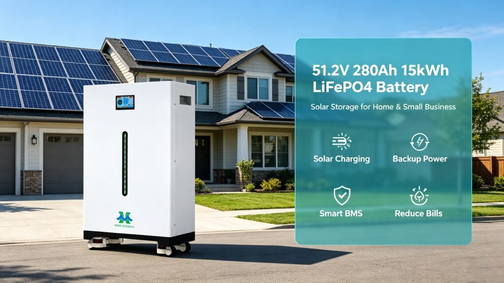 wall mounted vs floor standing battery: 51.2V 280Ah 14.3kWh wall mounted LiFePO4 home solar energy storage battery