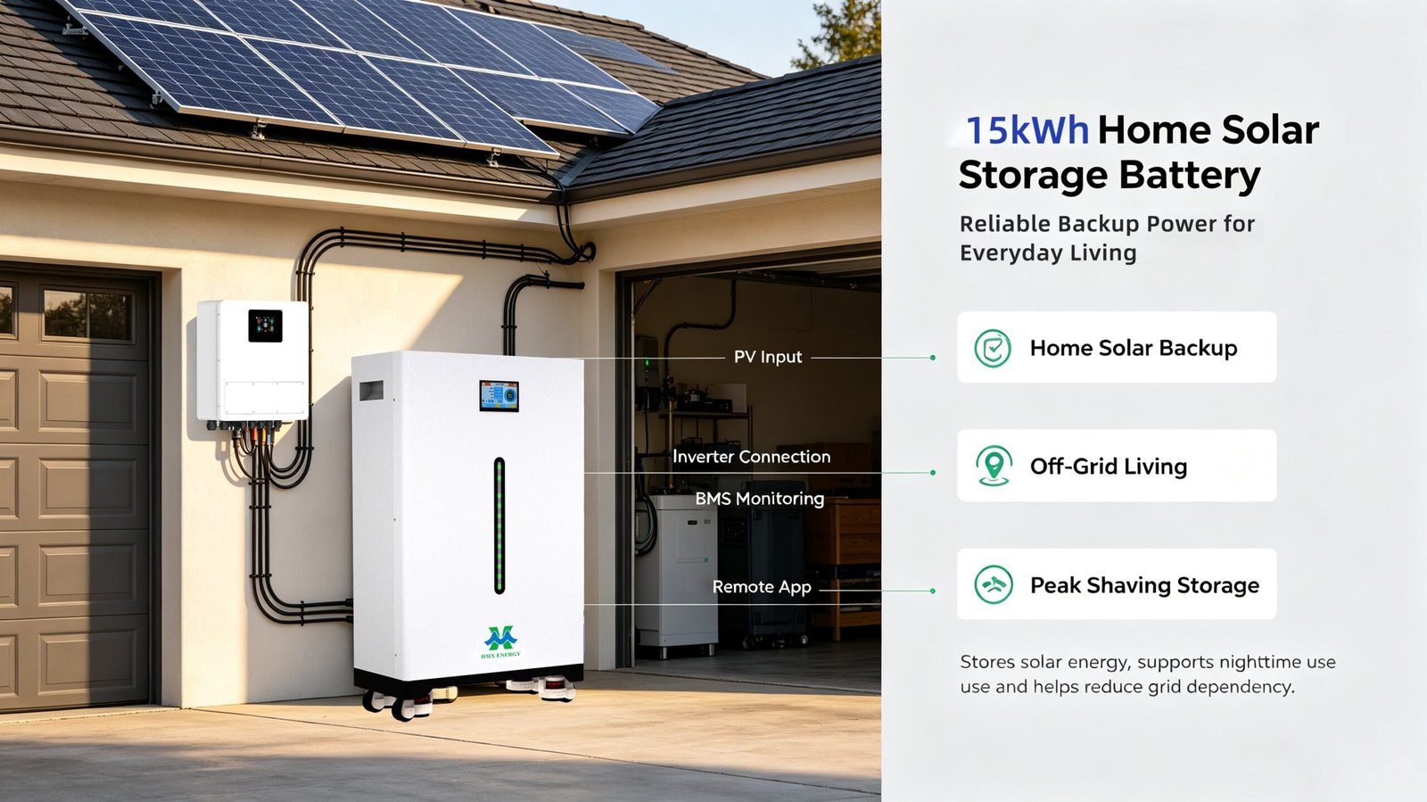 51.2V 280Ah home solar battery for residential power backup system