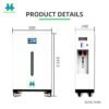 51.2V 314Ah Floor‑standing LiFePO4 Battery Compatible with Hybrid Solar Storage Inverter