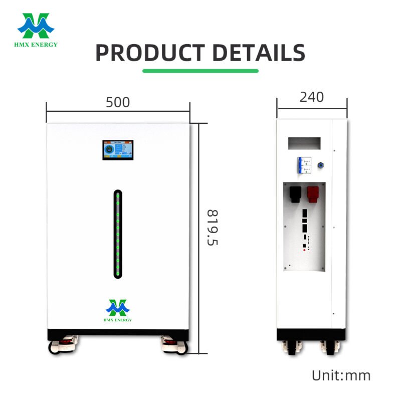 51.2V 314Ah Floor‑standing LiFePO4 Battery Compatible with Hybrid Solar Storage Inverter