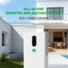 Grid off‑grid hybrid all‑in‑one energy storage system white background