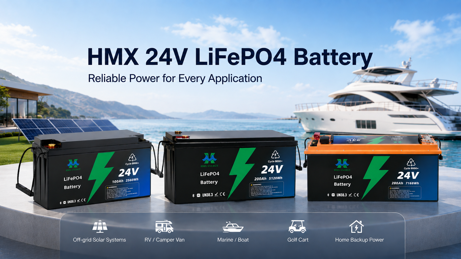 HMX 12V100Ah LiFePO4 battery