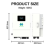 HMX‑ENERGY hybrid inverter product size