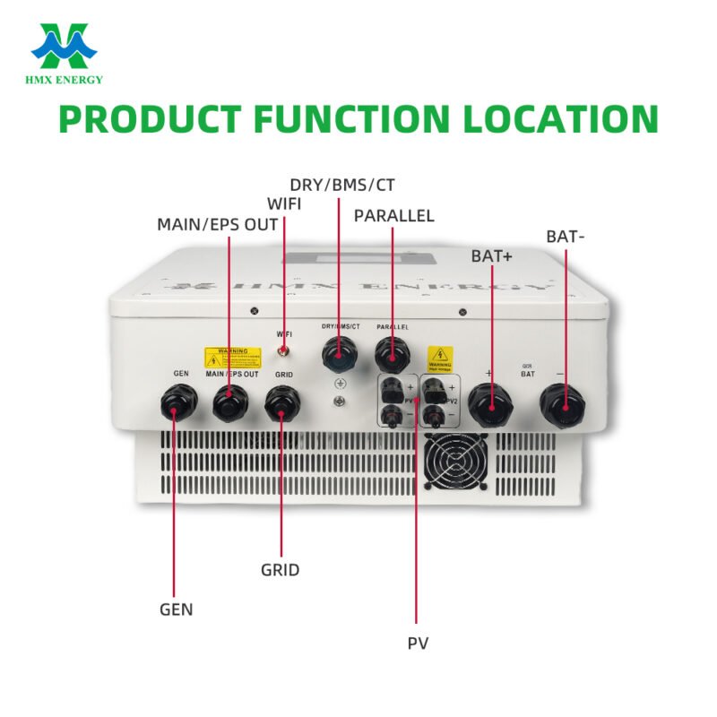 IP65 48V solar inverter isolated white‑background product photo for B2B independent‑site