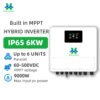 LCD operation panel close‑up of IP65 48V solar inverter for off‑grid solar projects