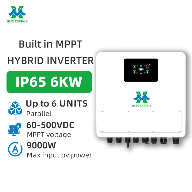 LCD operation panel close‑up of IP65 48V solar inverter for off‑grid solar projects