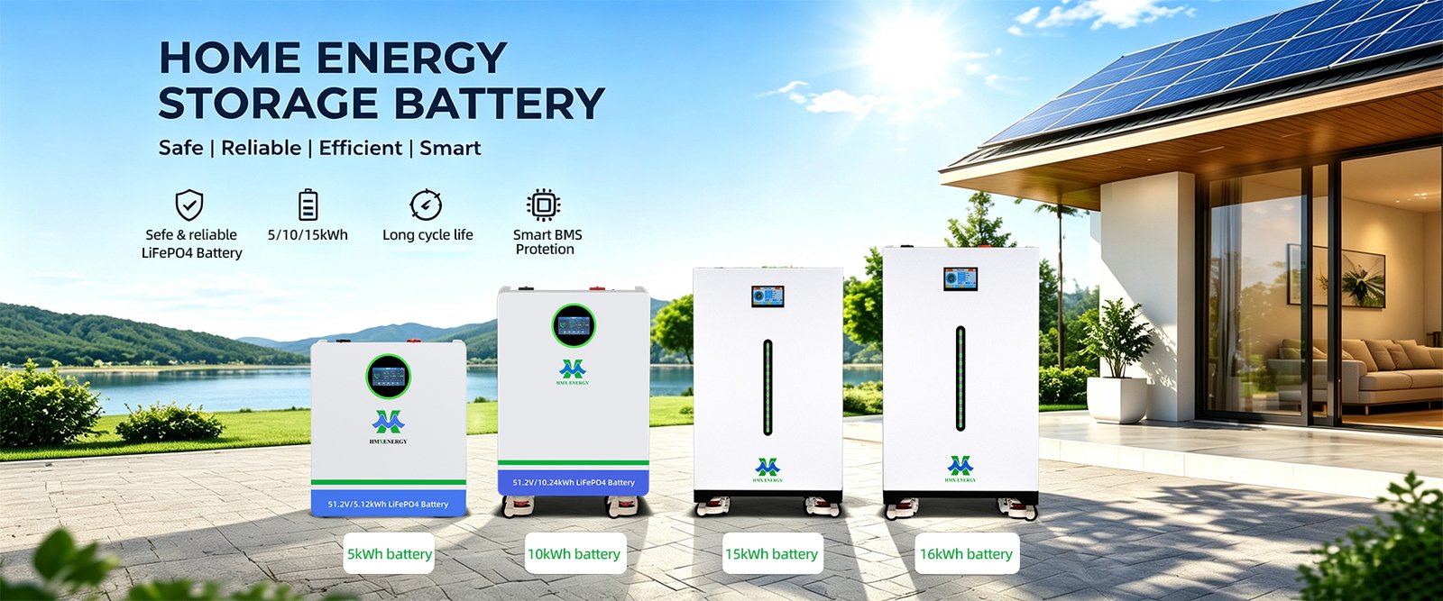 Lifepo4 home energy storage lithium battery pack