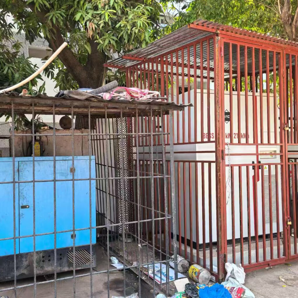 Mali off-grid C&I energy storage project, 100kW 215kWh LiFePO4 battery system for industrial mini grid power supply