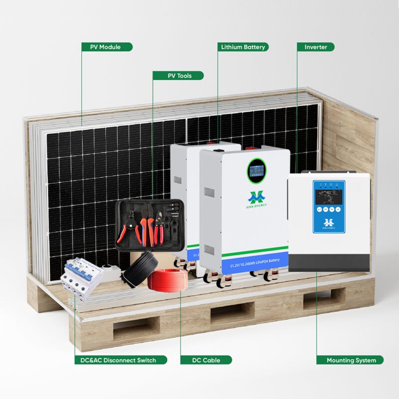 Off‑grid home solar energy storage power kit