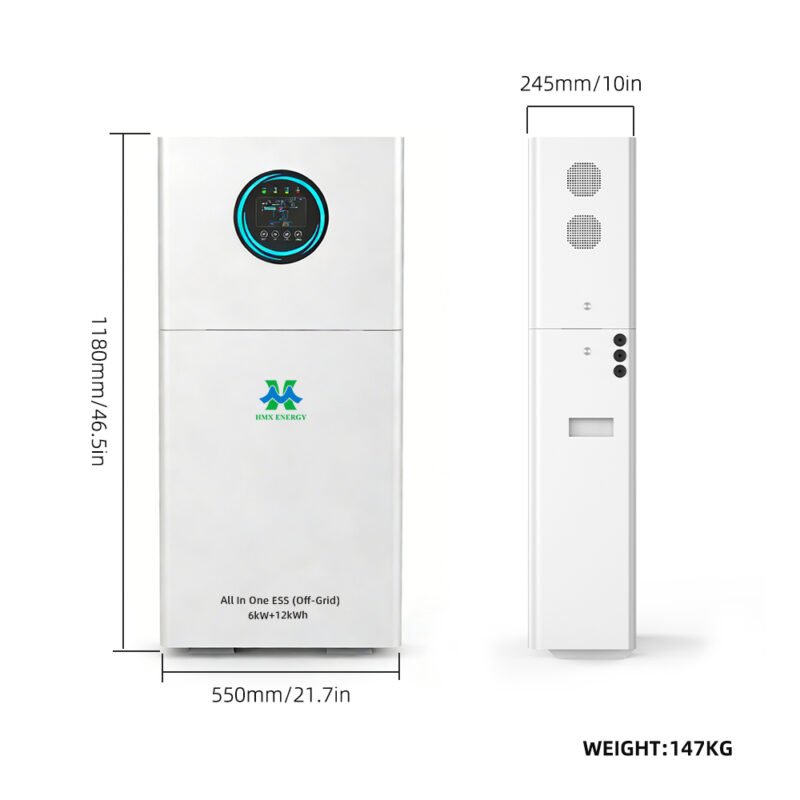 Residential all‑in‑one bess home energy storage cabinet white background