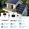 Residential home balcony installation of hybrid solar inverter storage system