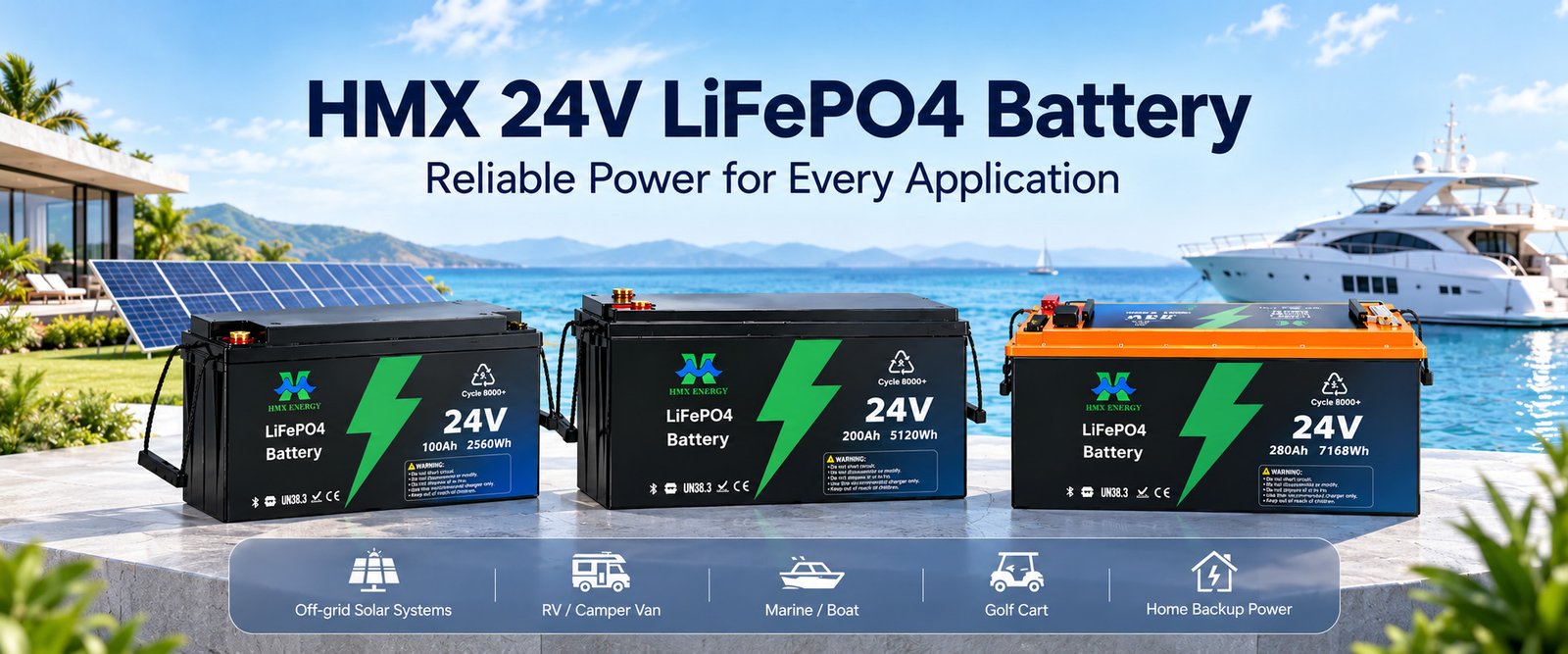 Batteria LiFePO4 HMX 24V