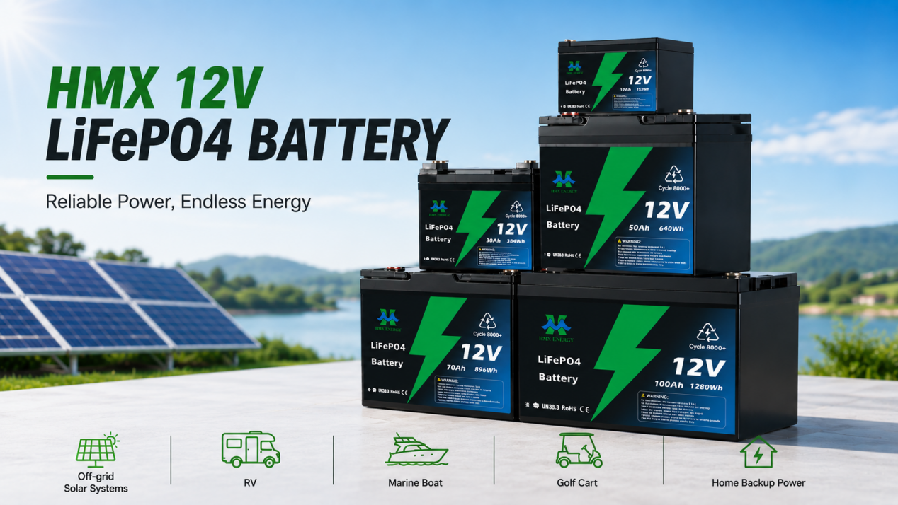 HMX 12V100Ah LiFePO4 battery